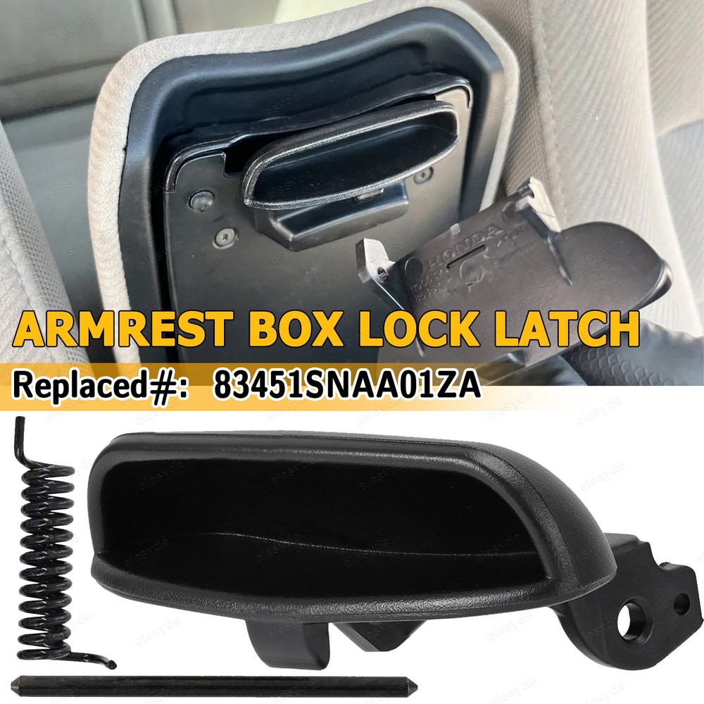 For Honda Civic 06-11 Armrest Cover Lid Lock Center Console Latch 83451SNAA01ZA