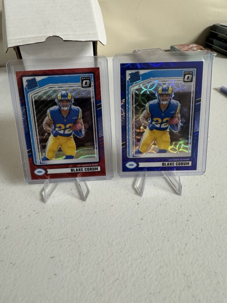 Blake Corum Blue Scope/Red Wave Rated Rookie Lot (2) Cards