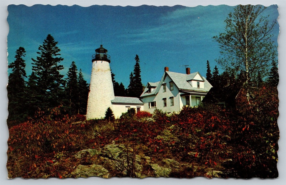 Maine Castine Dyce's Head Lighthouse Postcard, C4
