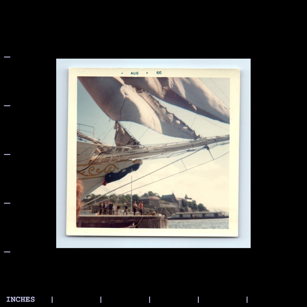 Square Color Photo CLOSE-UP OF SHIP SAILS 1966 WINDJAMMER OSLO NORWAY