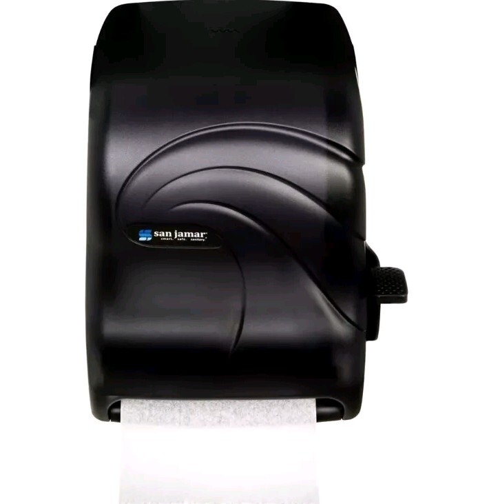 San Jamar T1190TBK Oceans Black Pearl Lever Paper Towel Dispenser