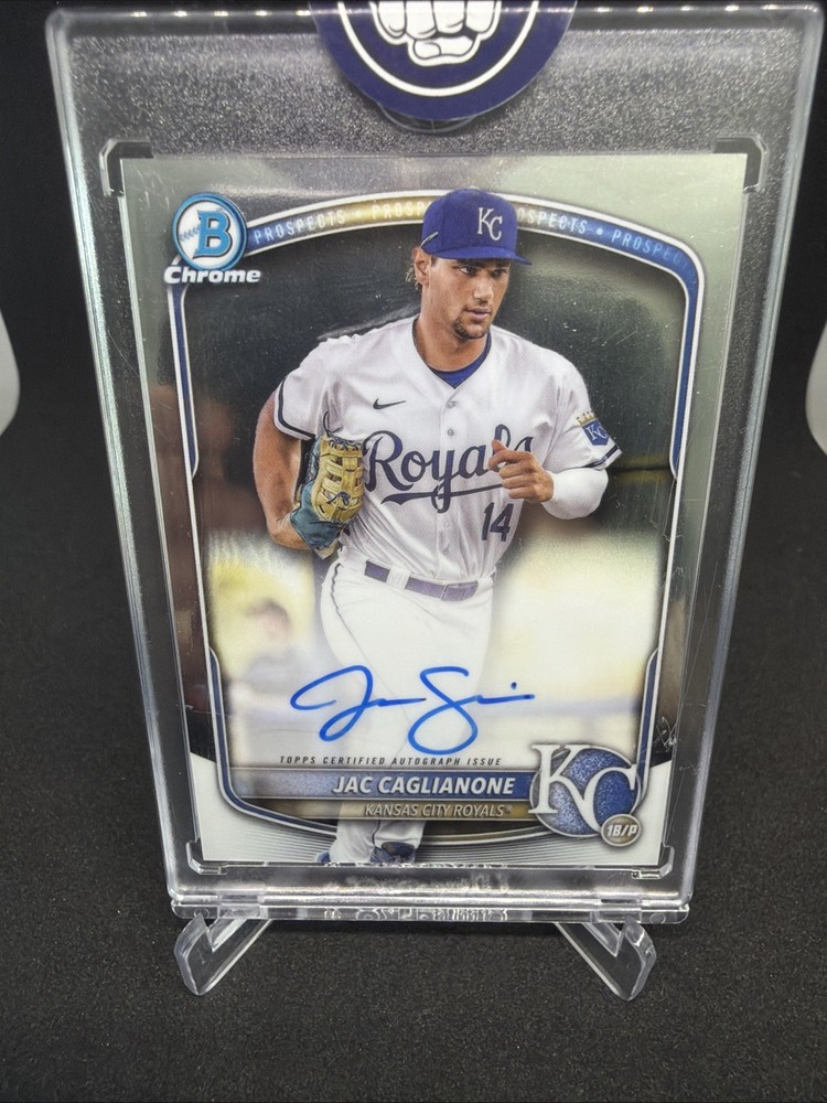 2025 Bowman Jac Caglianone Chrome Prospect Auto #CPA-JCA Royals