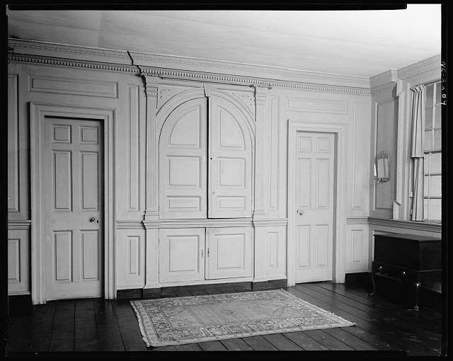 Photo:Edenton North Carolina Cupola House Interior 1936 Paneled Room Doors