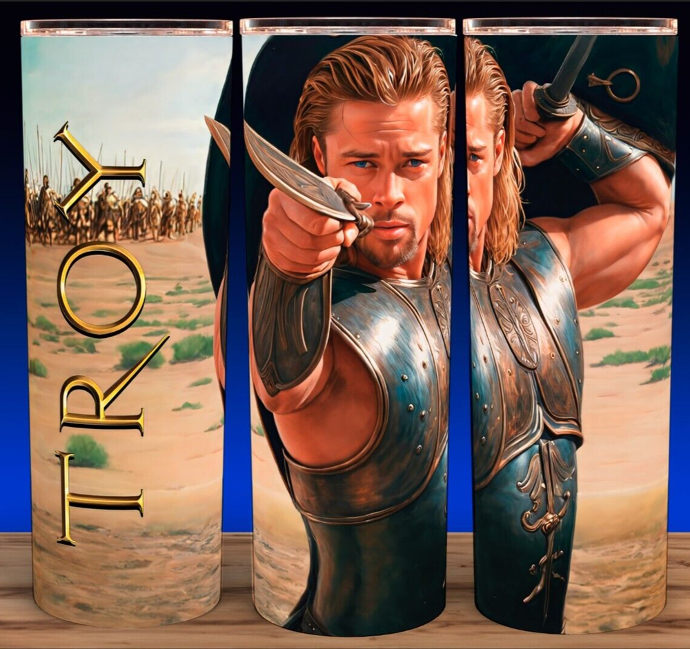 Troy 2004 Achilles Painting Movie Cup Mug Tumbler 20oz-image