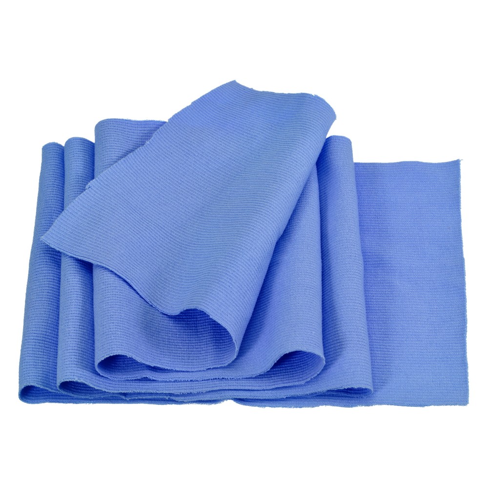 20cmx1m Elastic Cuff Ribbed Trim Cotton Fabric Knit Stretch Band Light Blue