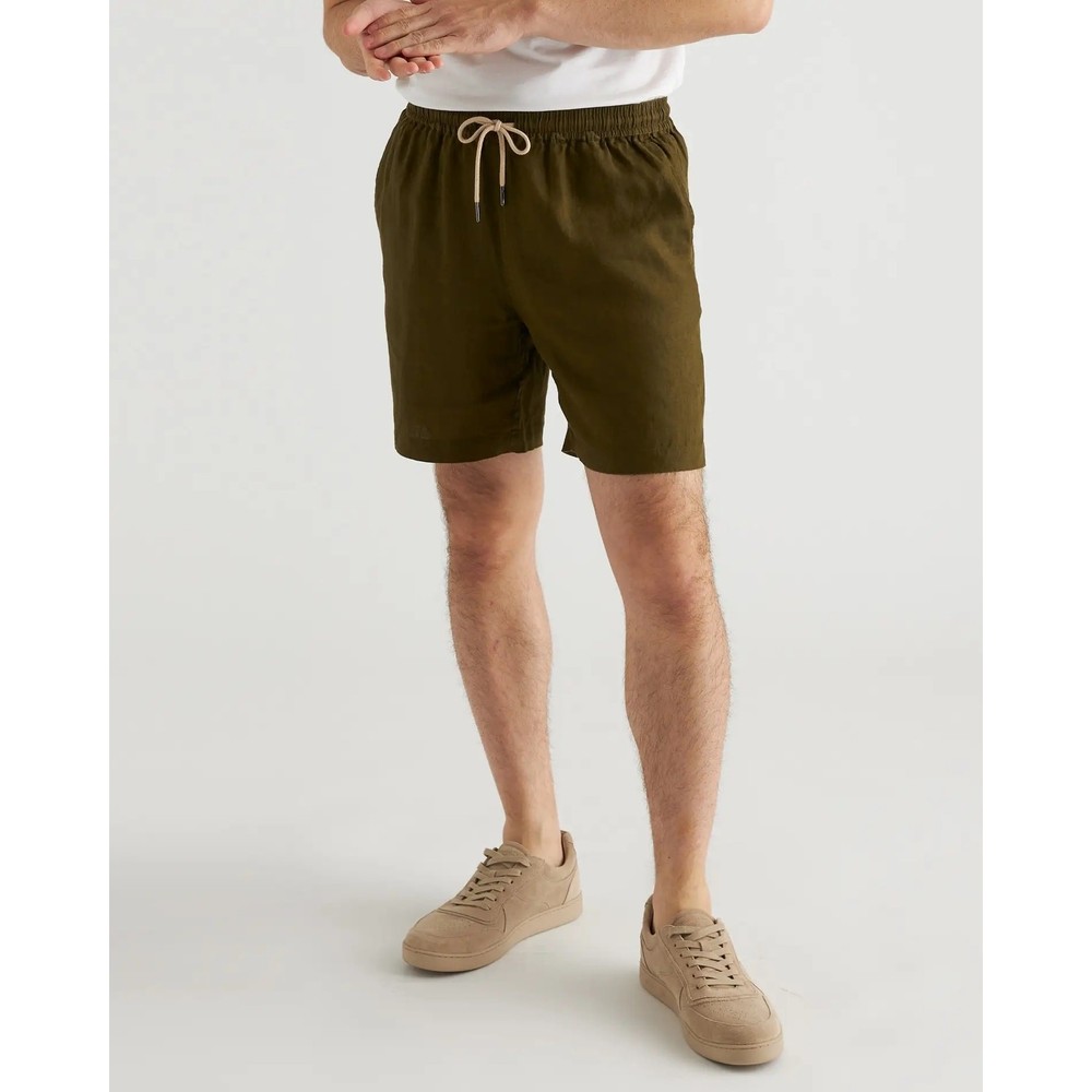 Quince 100% European Linen Drawstring Beach Shorts