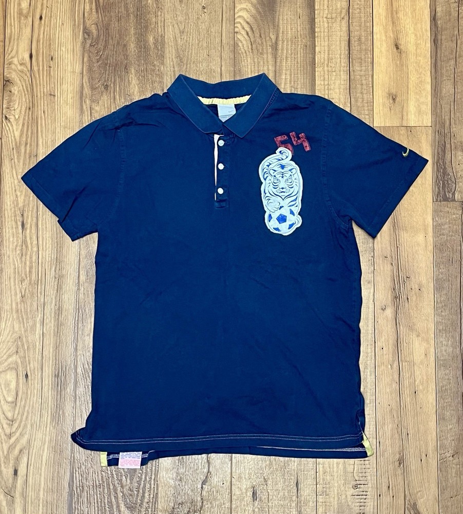 Vintage Y2K Nike “Korean Football Association” Silver Tag Polo Shirt/ Sz: Large