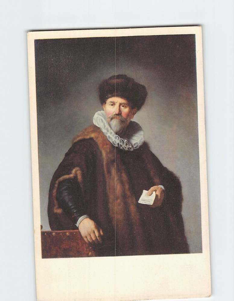 Postcard Portrait of Nicolaes Ruts Painting by Rembrandt