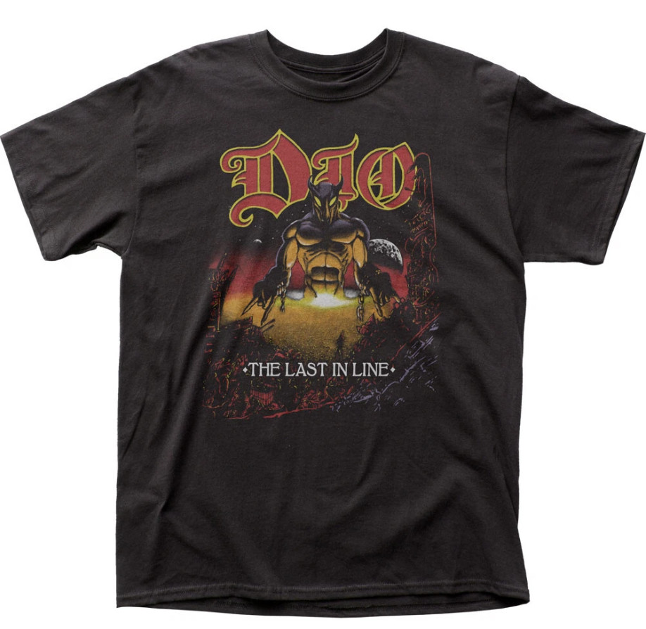 DIO The Last In Line T Mens T Shirt Rock and Roll Music Classic Band Tee Black