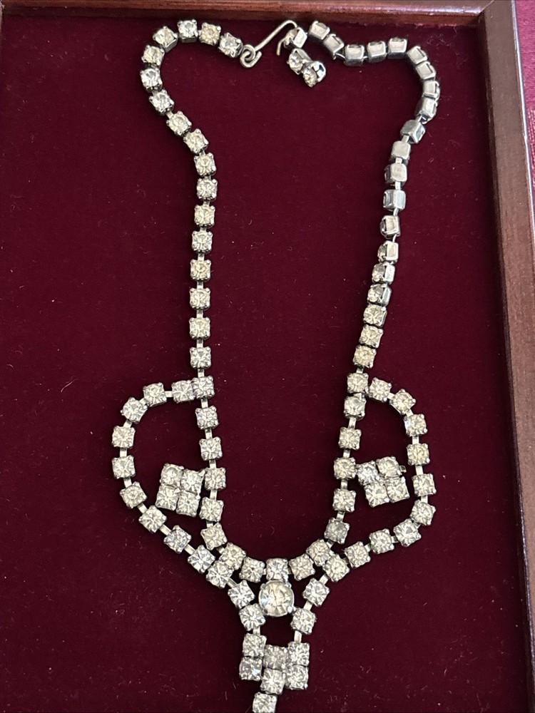 vintage rhinestone necklace