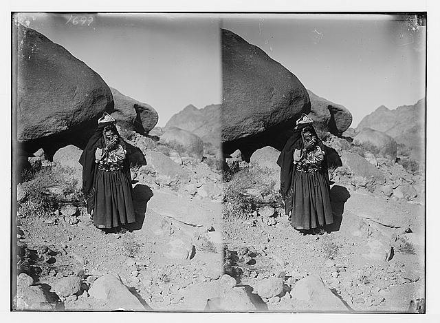 Photo:Sinai Egypt 1900s Bedouin Women Tor Wady Hebran Stereo View