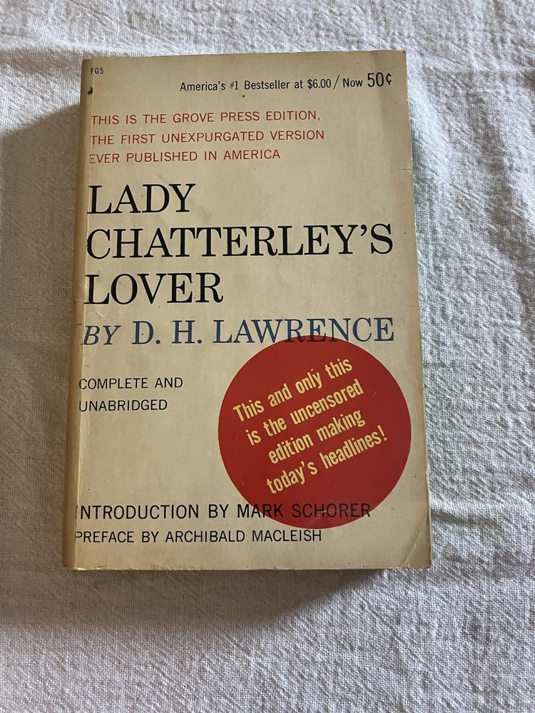 Lady Chatterley’s Lover By D H Lawrence 1959 Grove Press Paperback