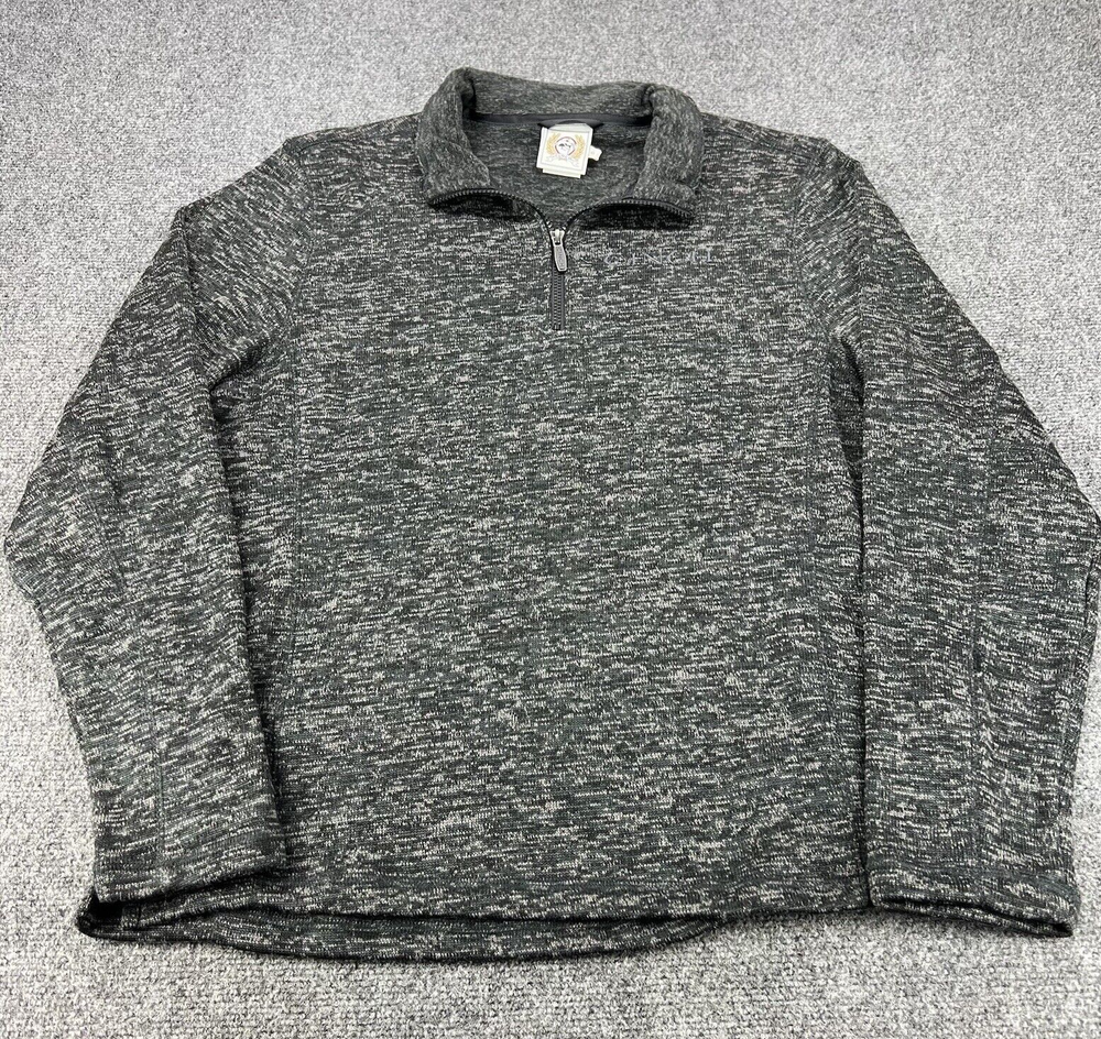 Cinch 1/4 Zip Pullover Sweater Mens Medium Embroidered Logo Long Sleeves Mock