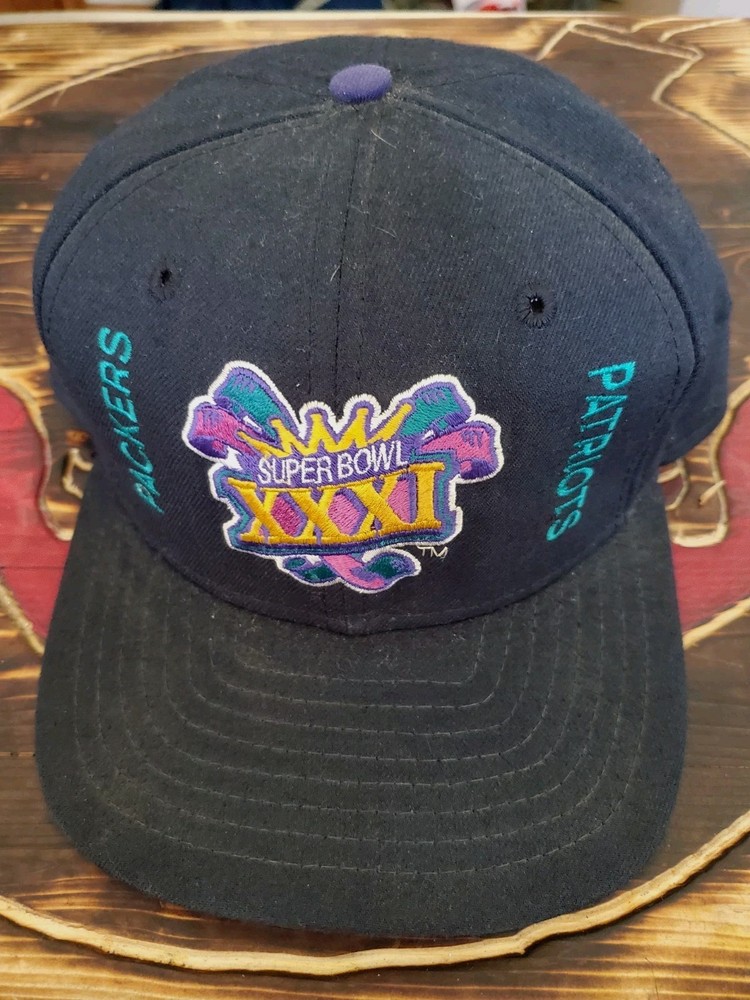 1997 Super Bowl XXXI Packers Vs Patriots  Hat Cap One Size Wool
