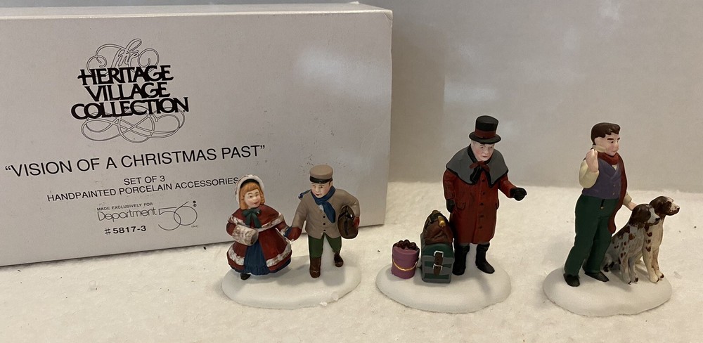 Dept 56 Heritage Village Christmas Past 3 Piece Set 5817-3 MIB