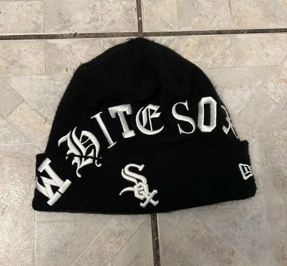Old English White Sox New Era Beanie