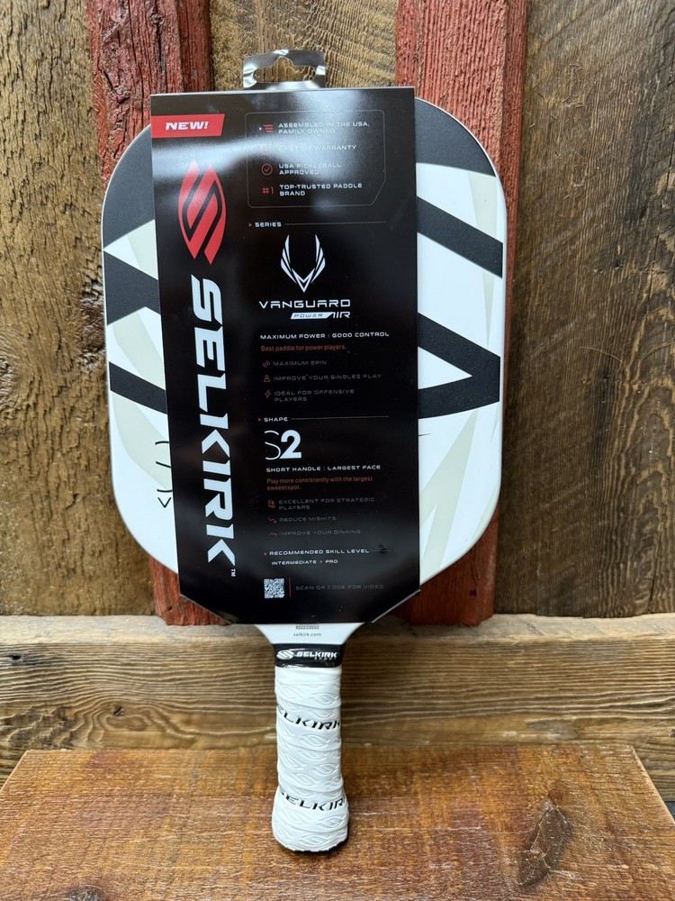 Selkirk Vanguard Power Air S2 Black Pickleball Paddle for Enhanced Performance