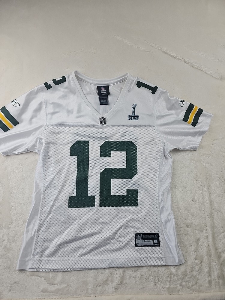 Reebok Womens Green Bay Packers Aaron Rodgers NFL Jersey White Size M