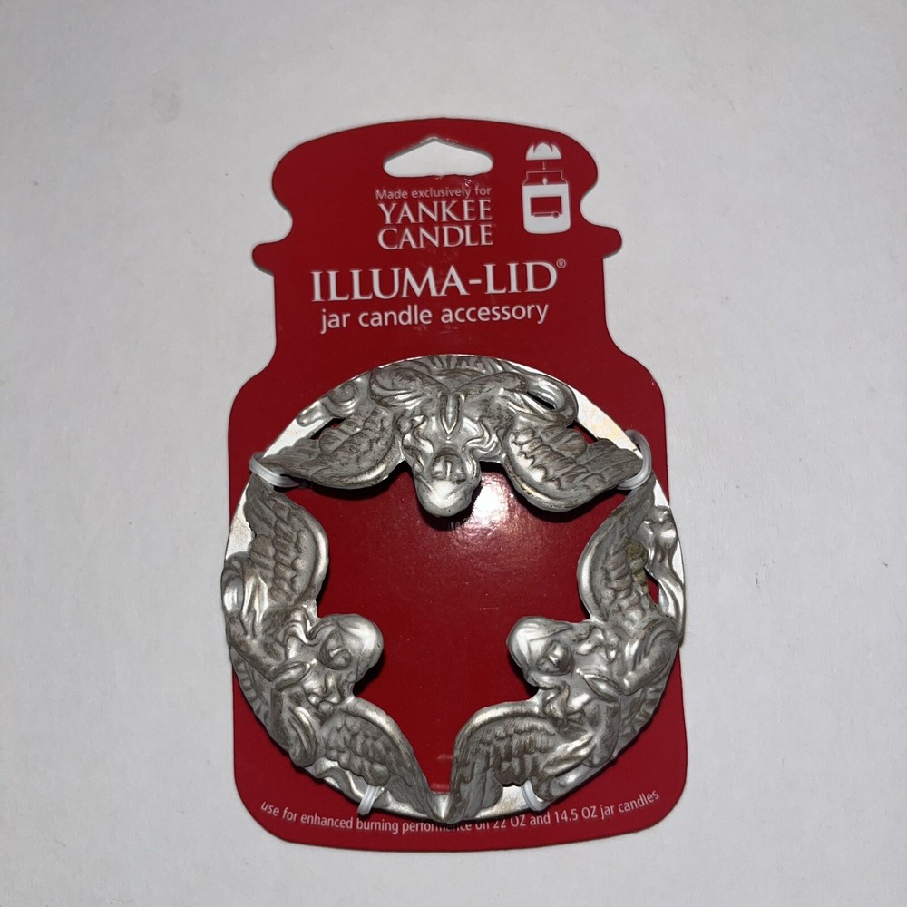 Hard To Find Yankee Candle Illuma Lid Topper Angel Peace Hope Love 22 OR 14.5