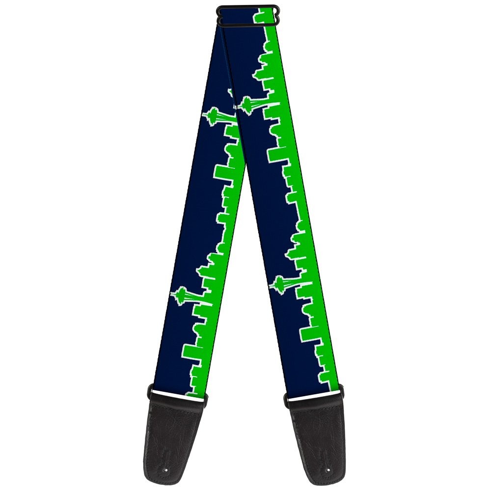 Guitar Strap - Seattle Skyline Navy/Lime Green ACC NEWAnother great item from Rarewaves USA | Free delivery!