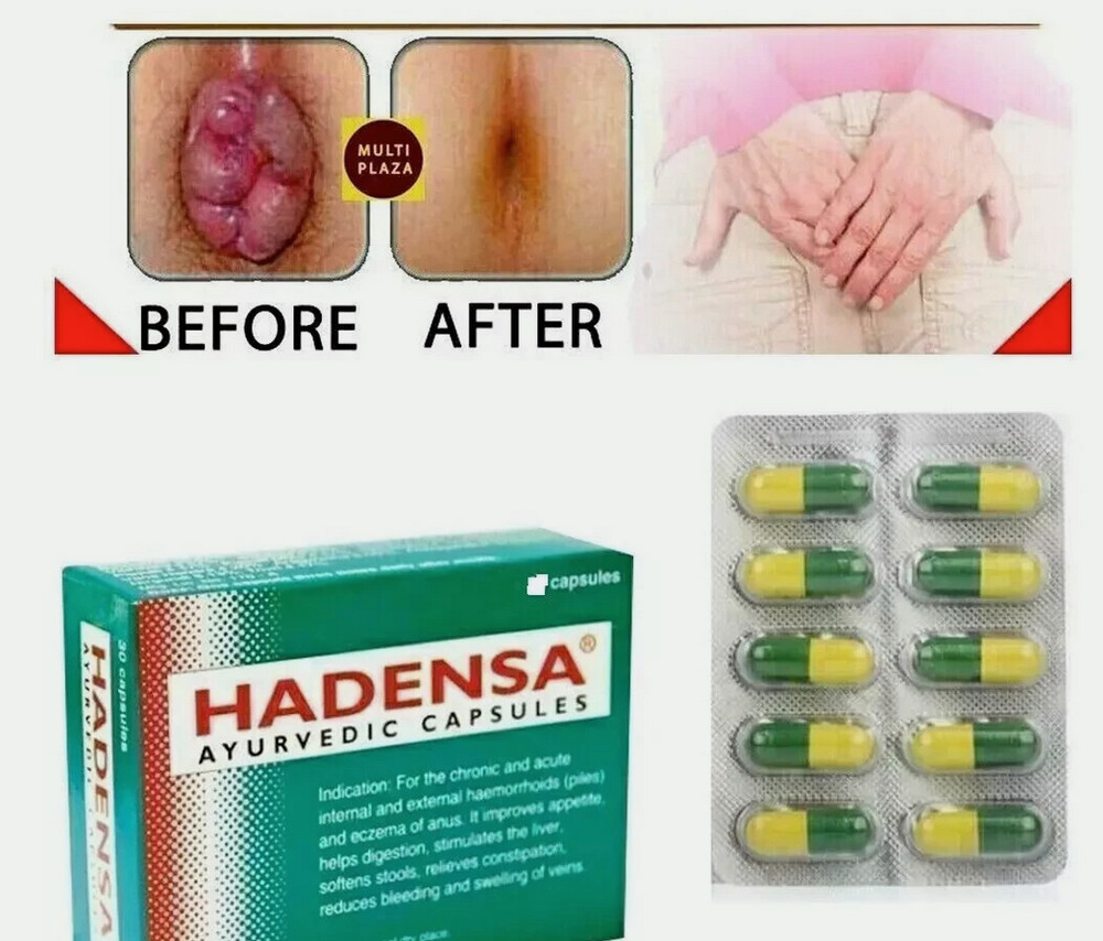 Hadensa(50 caps) Ayurvedic Pills For Haemorrhoids, Piles, Fistula| Free Shipping