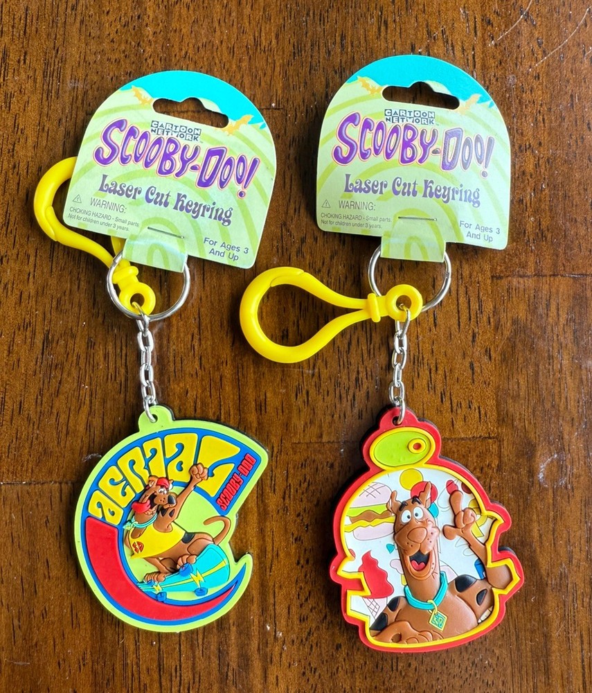 Rare Vintage Scooby Doo Bag Charm Rubber Figurine Keychain Keyring Brand New