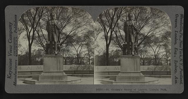 Photo:St. Gauden's statue of Lincoln, Lincoln Park, Chicago, Ill.