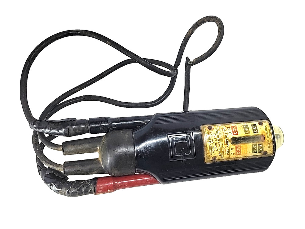 Vintage Square D / No. 5008 Wigginton Voltage Tester / Very unique