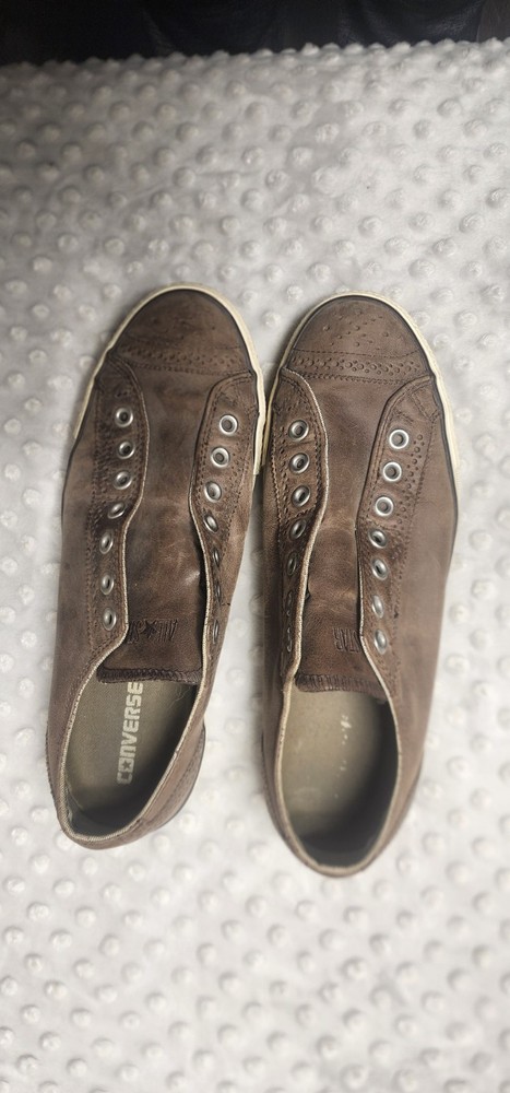 Rare Converse All Star Leather Wingtip Low-Tops Size 10