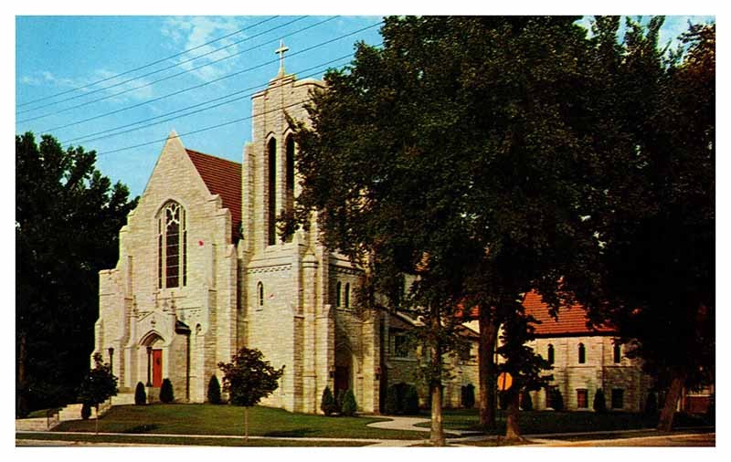 Postcard CHURCH SCENE Mason City Iowa IA m/09 AP0390
