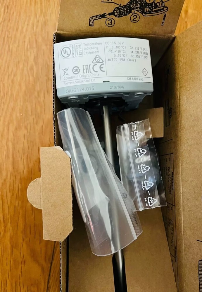 SIEMENS  QAE2174.015  IMMERSION TEMP SENSOR DC 4-20mA 15cm(6