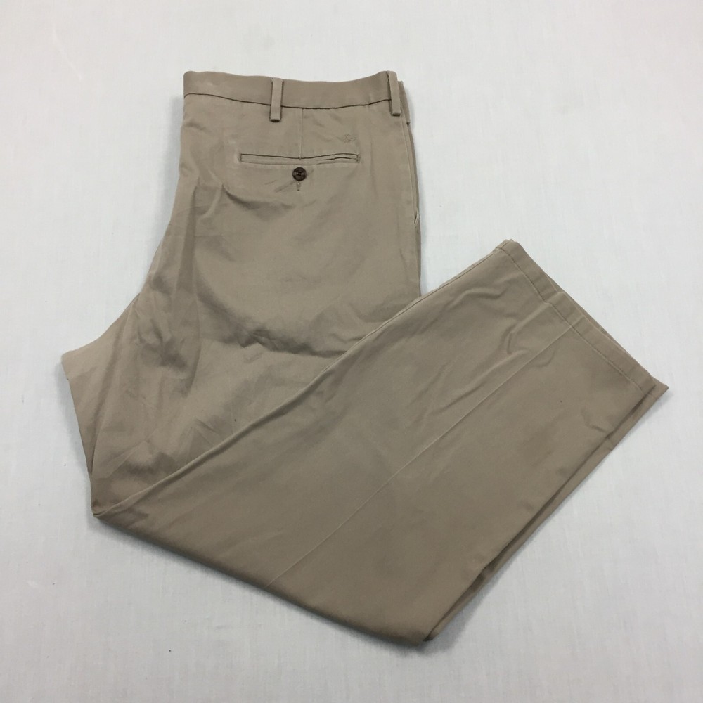 Dockers Chino Trousers Cotton Pants Straight Fit Mens Size 42W 30L Beige