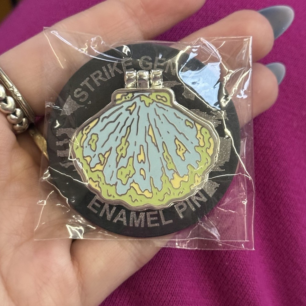 Brand New In Packaging Strike Gently She’ll Skull Enamel Pin Moves