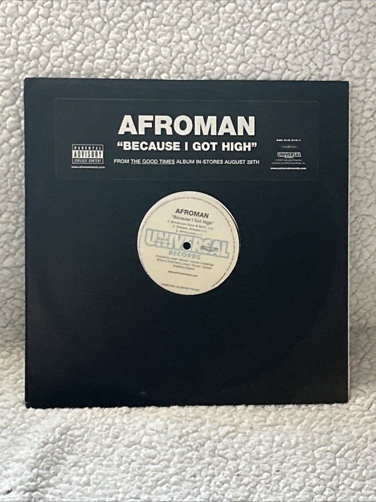 Afroman - Because I Got High 12” Vinyl Promo 2001 Universal