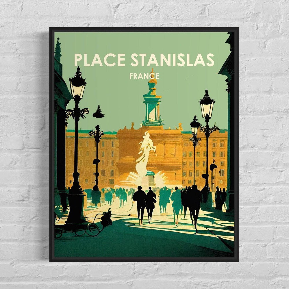 Place Stanislas France Retro Art Print Place Stanislas France Wall Art