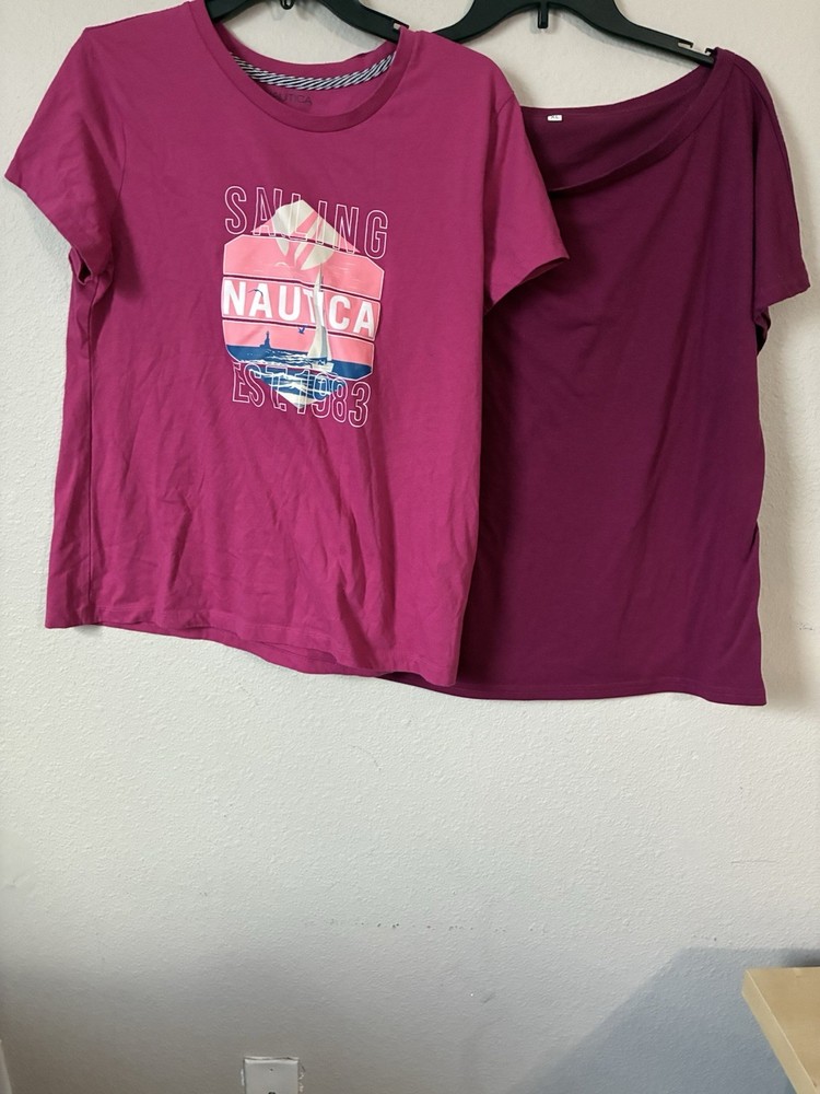Nautica & Unbranded Women’s Xl Pink Tee Lot
