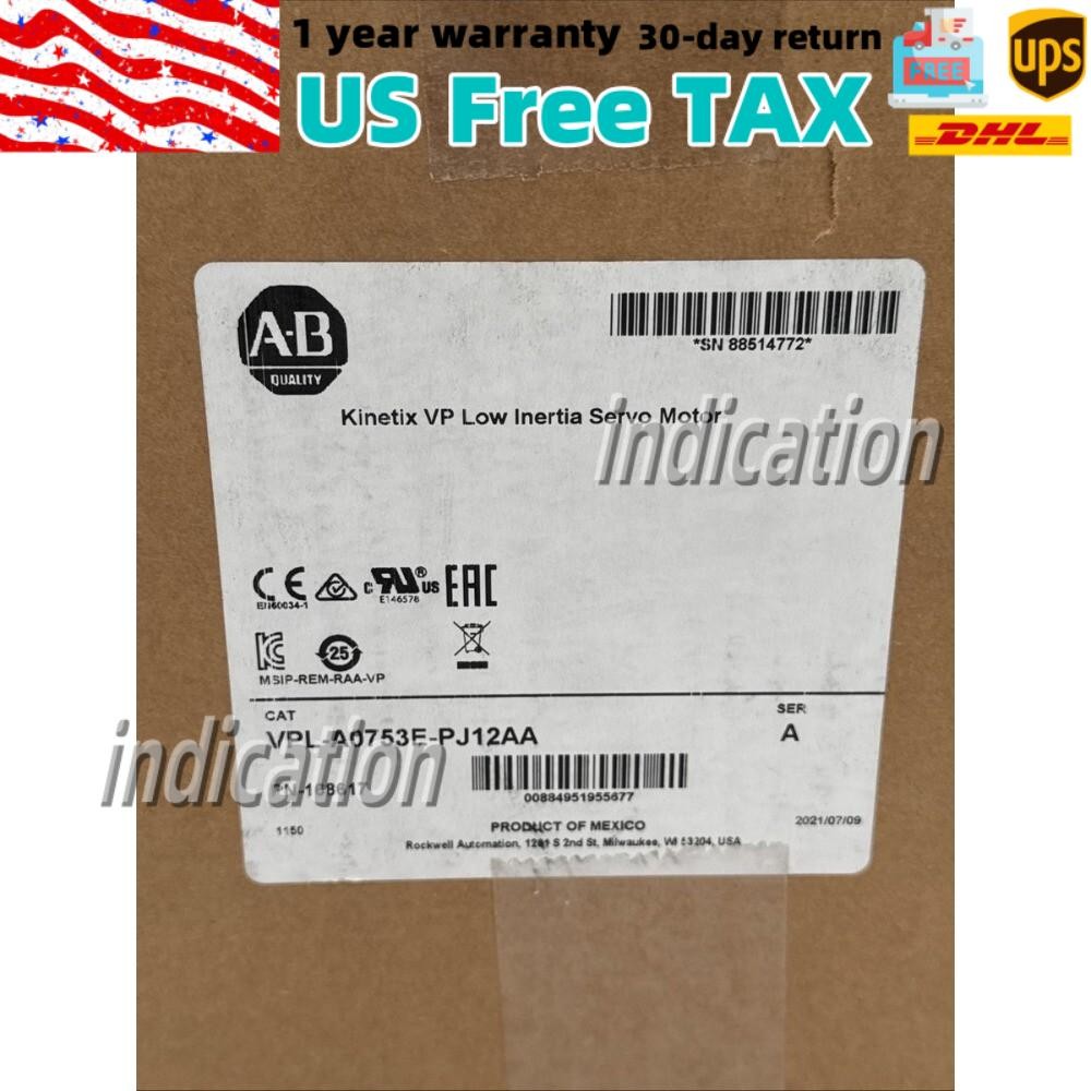 New AB VPL-A0753E-PJ12AA Servo Motor VPLA0753EPJ12AA Rapid Delivery US Free Tax