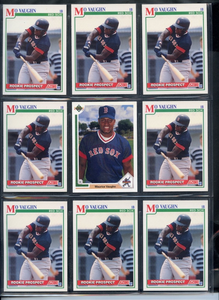 Mo Vaughn 24 Assorted W/ 1991 Rookies (1) Upper Deck (12) Score Boston Red Sox