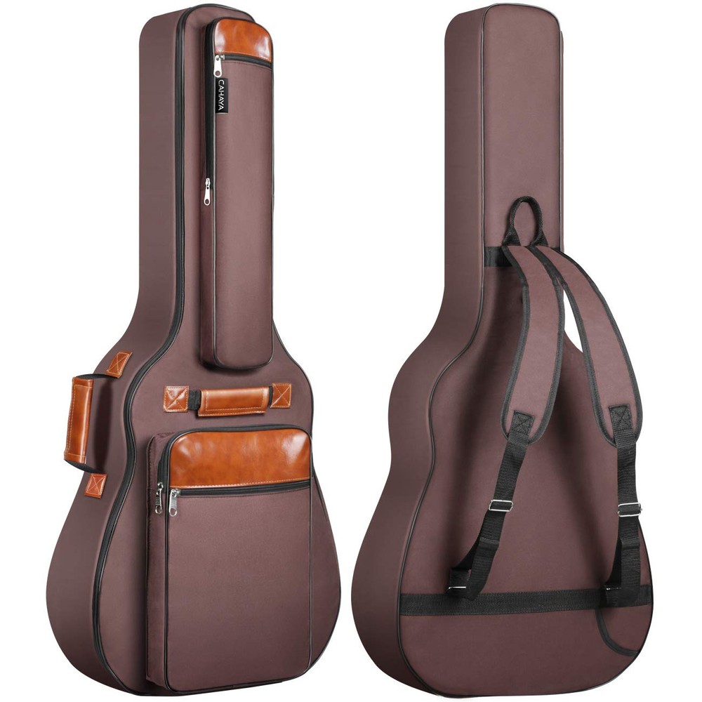 40-42 Inch Water-Resistant Guitar Case with 6 Pockets and Oxford Cloth