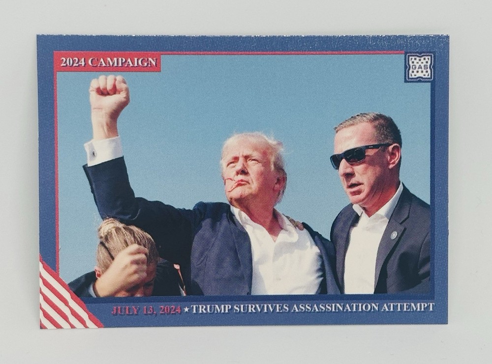 2024 GAS Trading Cards Donald Trump Survives Assassination Attempt G.A.S