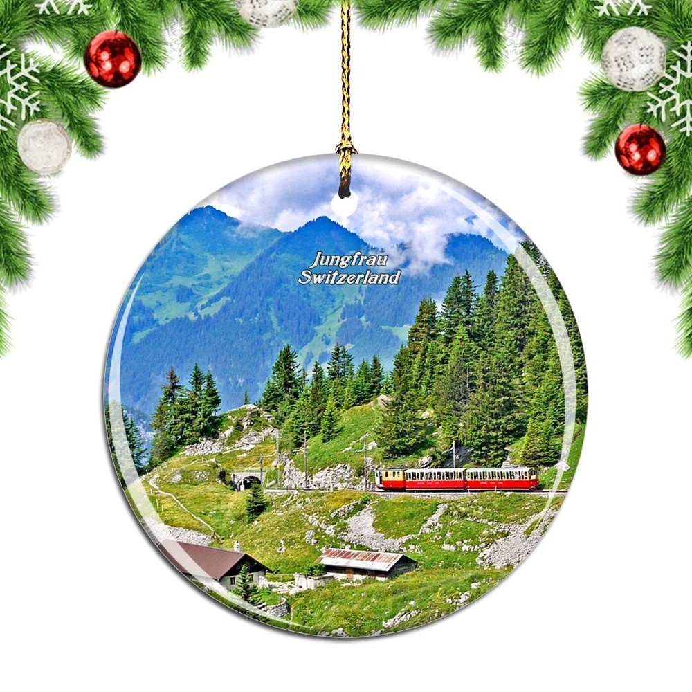 Switzerland Jungfrau Christmas ornament city travel souvenir