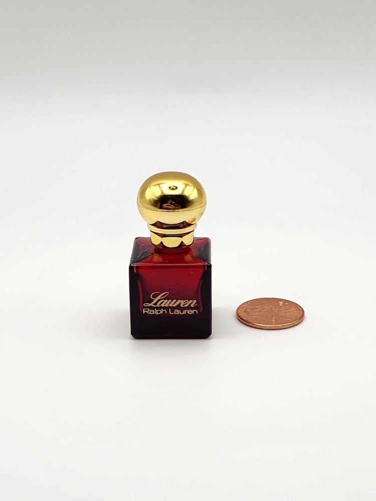 EMPTY BOTTLE ONLY Lauren by Ralph Lauren vintage mini perfume bottle red