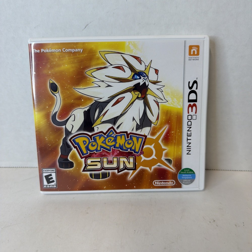 Pokémon Sun Nintendo 3DS 2017 Complete In Box Cartridge Manual Case Tested Works