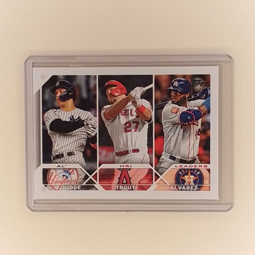 2023 Topps AL HRs Leaders (Aaron Judge/Mike Trout/Yordan Alvarez) LL New York