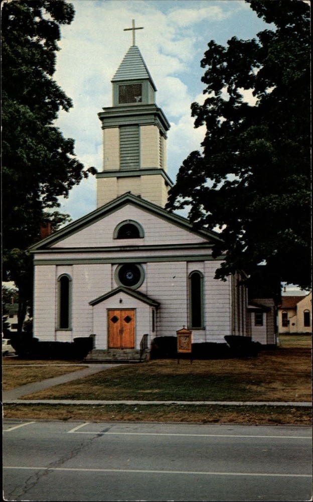 St Paul's Lutheran Church LCA Dansville New York~ 1970s vintage postcard