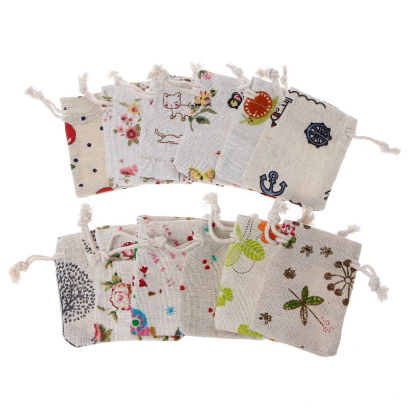 1PC Cotton Drawstring Pouch for Candy Jewelry Party Favors Gifts