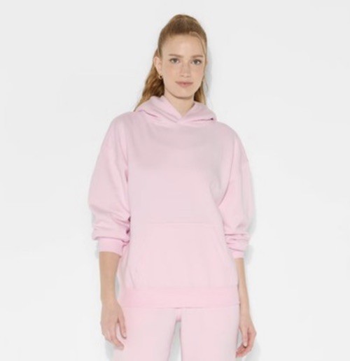 Wild Fable Women’s Light Pink Cotton Hoodie Size Medium Long Sleeve