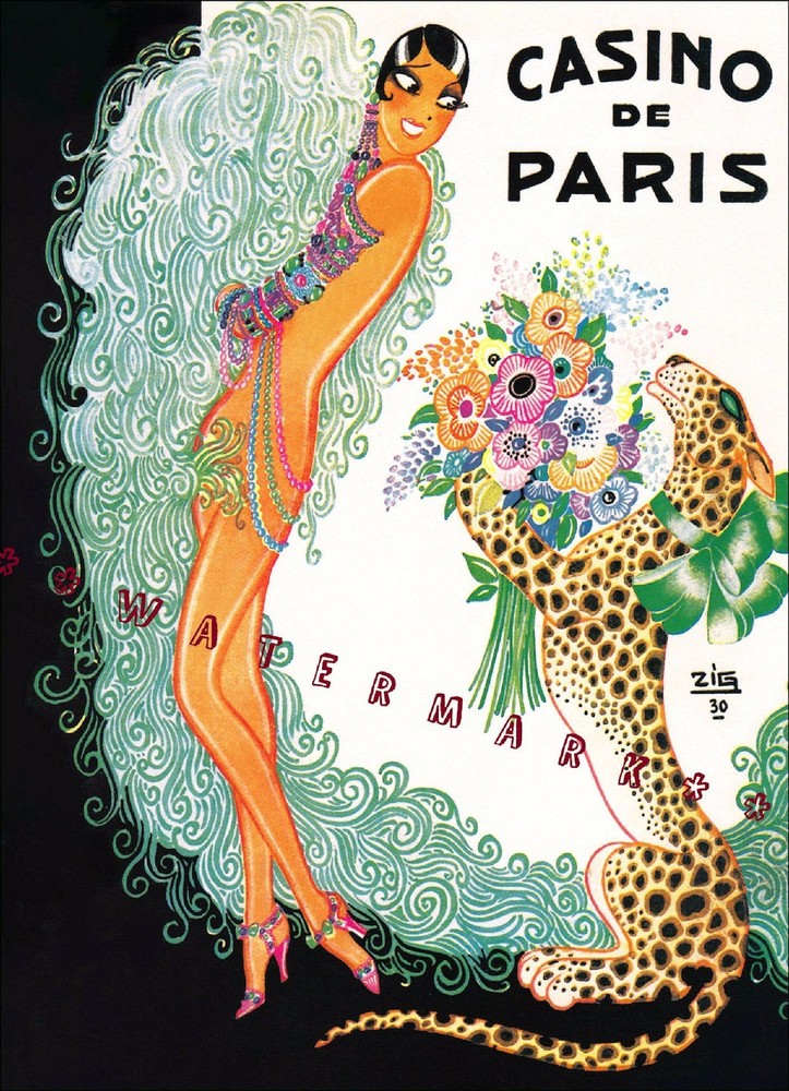 Josephine Baker Casino De Paris Jazz Singer Vintage Poster Print Theater Art