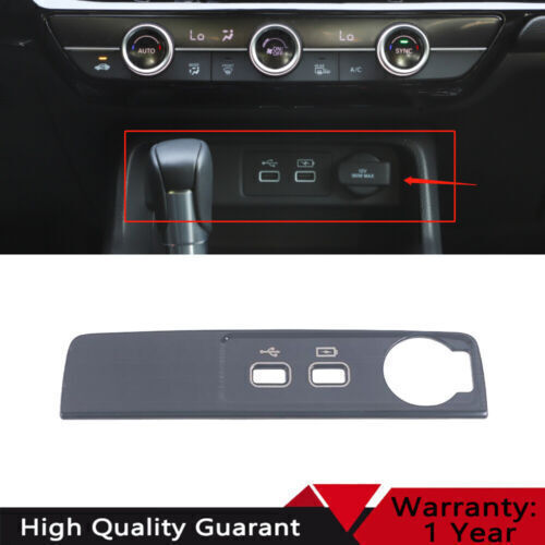 2022-23 Honda Civic 11th Gen Black Titanium Cigarette Lighter Console Panel Trim