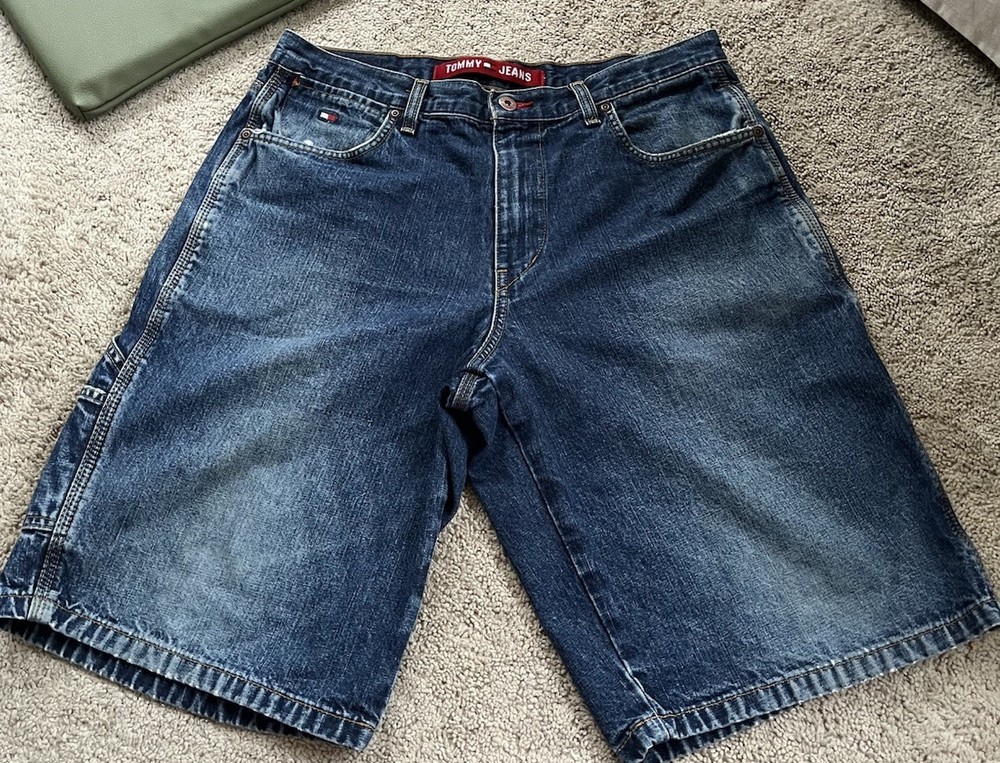 Tommy Hilfiger Jeans Men's Blue Denim Jeans Shorts Size 34